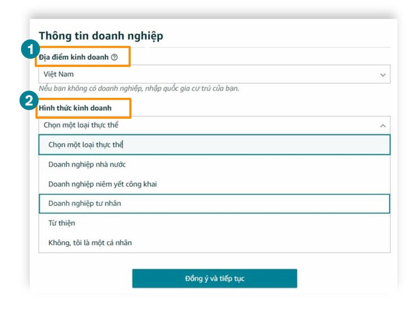 Chọn đăng ký tài khoản Amazon