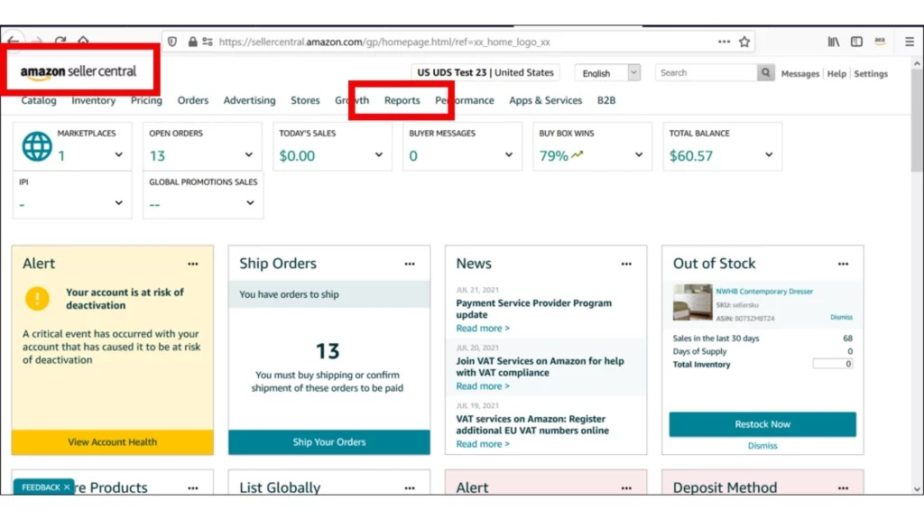 Phân tích dữ liệu quảng cáo Amazon trên Amazon Seller Central